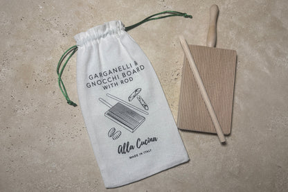 Italian Gnocchi and Garganelli Board with Rolling Pin