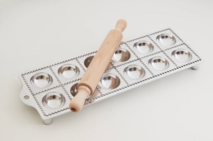Italian 12-piece Ravioli Mold with Roller