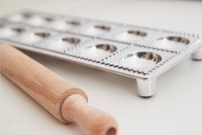 Italian 12-piece Ravioli Mold with Roller